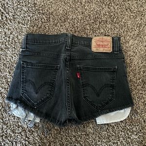 Black Stretchy Levis Shorts